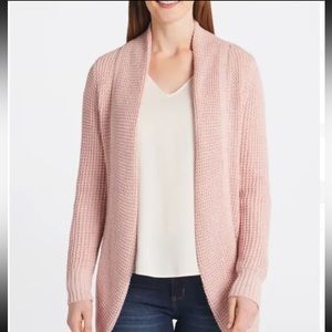 Market and Spruce Tabatha Waffle Knit Cotton Blend Cocoon Cardigan Large NWT